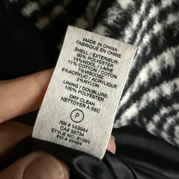 Avec Les Filles Brushed Wool Houndstooth Coat - Picture 6 of 7